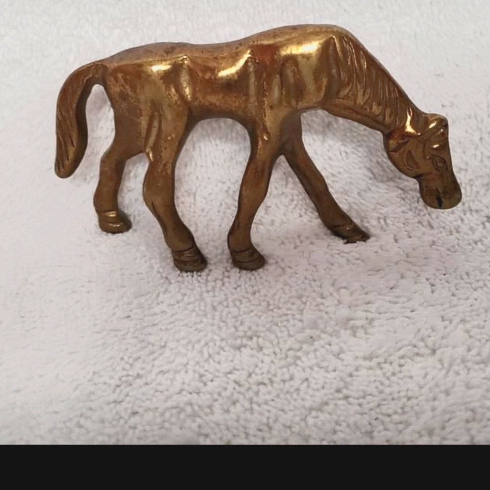 Solid brass horse
